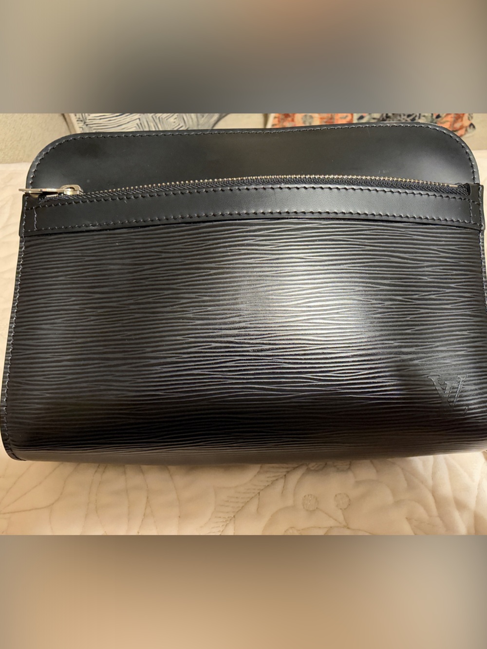 Louis Vuitton Epi Black Leather Pochette Hoche clutch Bag